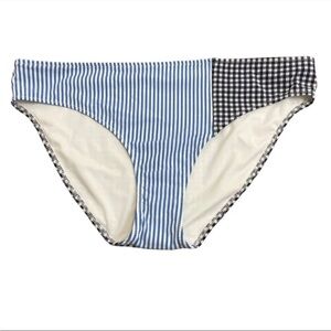 3/$25 NEW aerie Blue Striped Gingham Plaid Bikini Bottoms Swim Briefs